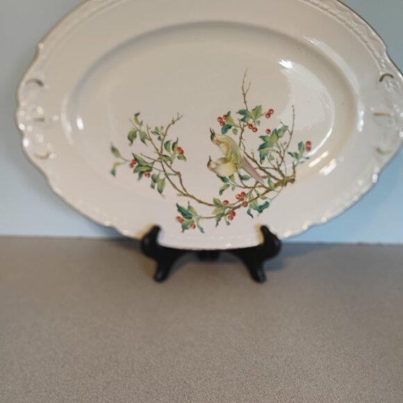 Royal Jackson Cherry Blossom Pattern Oval Serving Platter 15.5" Very Rare - Picture 2 of 3
